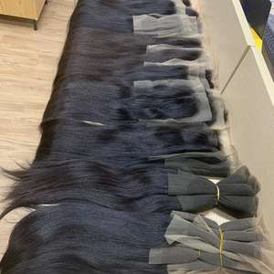 Frontal de cierre de cabello virgen recto vietnamita con cabello de bebé Grado 9A Encaje sintético Grado 8A Cabello humano a granel de Vietnam - Product Image 1