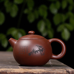 Set di tè cinese di argilla viola Xishi Zisha Hu con <span class=keywords><strong>disegno</strong></span> Set di tè di sabbia viola da Yixing Jiangsu - Product Image 3