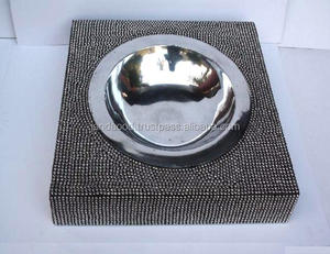 Tazón de mosaico de pernos de acero hecho a mano de alta calidad Otros materiales como latón y cobre también disponibles Decoración del hogar - Product Image 3