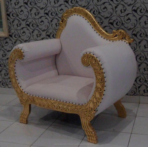 เฟอร์นิเจอร์ไม้แกะสลักหรูหราโซฟาเดี่ยวสไตล์คลาสสิก - Product Image 3