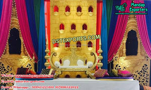 งดงามคริสตัลPalazzoงานแต่งงานเวทีMehndiตกแต่งเวทีDesignerคริสตัลเสาSangeetเวทีตกแต่ง - Product Image 4