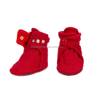 Zapatos personalizados de algodón orgánico 100% para bebé, botines de suela suave de Zutano para bebé recién nacido, a la moda - Product Image 1