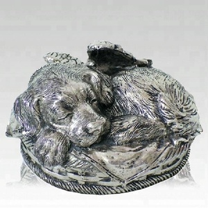 <b>Dog</b> Pet Angel Aluminum Funeral <b>Urn</b> Funeral Supplies Brassworld India - Product Image 1
