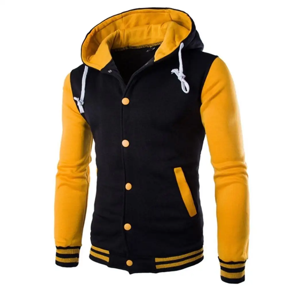 남자의 varsity Outwear 스웨터 겨울 까마귀 따뜻한 코트 야구 자켓 후드 운동복 Lazib Sports