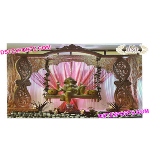 การตกแต่งงานแต่งงานด้วยพระพิฆเนศบนชิงช้าการตกแต่งธีมทางเข้าพระพิฆเนศอุปกรณ์ประกอบฉากที่สวยงามสำหรับตกแต่งงานแต่งงาน - Product Image 1