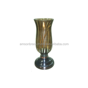 Base en fer bougeoir en verre craquelé décoration de table bougeoir décoration de mariage bougeoir en verre solide - Product Image 5