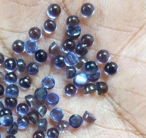 Cabochons calibrés ronds lisses en Iolite naturelle de 2mm pierres de prix d'usine de gros en vrac pour la dernière fabrication de bijoux faits à la main maintenant - Product Image 1