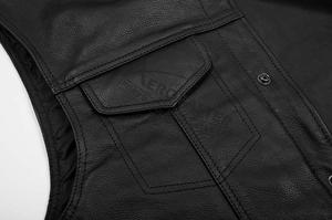 Veste de moto et de course automobile en cuir véritable Aero pour homme, veste de moto cruiser respirante, vêtements de sport, veste noire - Product Image 4