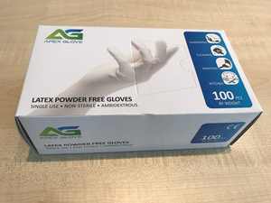 Gants sans Latex naturels, poudre, 5.0g, blancs - Product Image 4