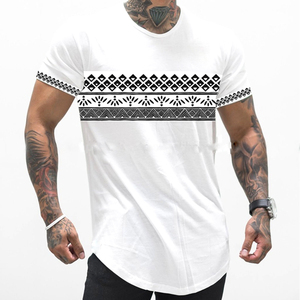 T-shirt à manches courtes en coton pur, vêtement de sport, personnalisé, vente en gros, 2018 - Product Image 1