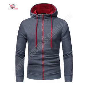 Sudadera con cremallera y logotipo personalizado para hombre, ropa con capucha masculina de diseño novedoso, hecha en paquistaní, de alta calidad - Product Image 6