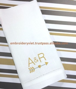 Boda monogramas 100% lino con Hemstitch - Product Image 2