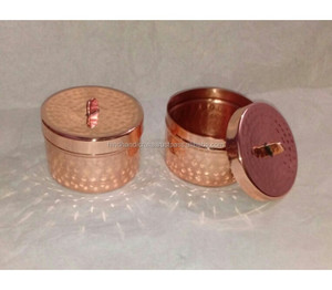 Récipient à bougies en acier inoxydable de haute qualité avec finition en cuivre Nouveau design pour Noël fabriqué et fourni depuis l'Inde - Product Image 6