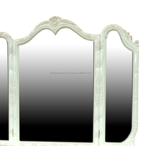 ชุดกระจกโต๊ะเครื่องแป้งไม้มะฮอกกานีแกะสลักสไตล์ฝรั่งเศส - Product Image 2