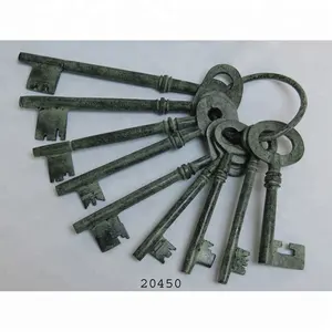 กุญแจเหล็ก Bunch โบราณ-9ปุ่ม