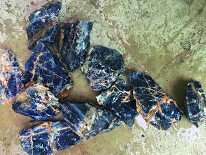 ที่มีคุณภาพสูงธรรมชาติสีฟ้าแจสเปอร์ Sodalite หยาบ - Product Image 4