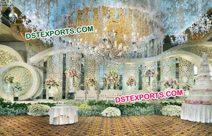 Gran escenario de recepción de boda, conjunto de escenario de boda con aspecto asiático, decoración de escenario de boda elegante, escenario de boda indio Australia - Product Image 4