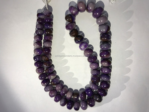 Natural Purple Sugilite Plain Rondelle <b>Beads</b> - Product Image 6