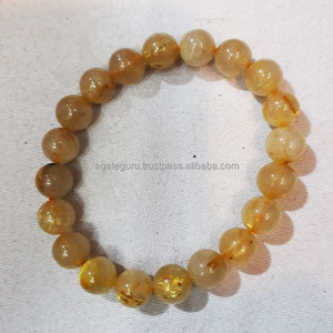 Bracelet de pierres précieuses rutile doré Original pur Bracelet de guérison naturelle Bracelet à la mode - Product Image 1