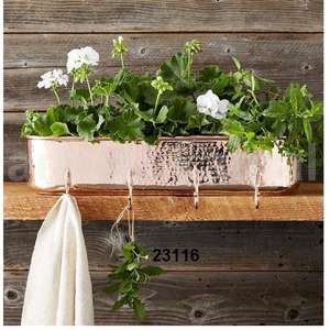 Pots de fleurs de jardin en cuivre de forme rectangulaire de haute qualité pour la décoration de la maison et du jardin de vente chaude - Product Image 1