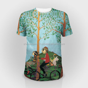 เสื้อยืดระเหิดแบบกําหนดเอง 100% โพลีเอสเตอร์ระเหิดเสื้อยืดออกแบบเสื้อยืดระเหิดเต็มรูปแบบการพิมพ์แบบกําหนดเอง - Product Image 5