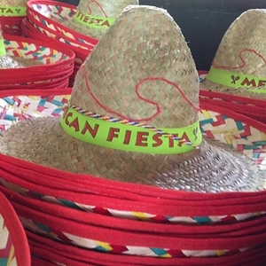 Chapeau de paille à large bord imprimé de personnages, style mexicain, pour les fêtes en plein air, la pêche et les voyages - Product Image 4