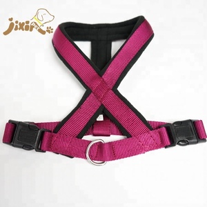Harnais en Nylon Rose rouge, personnalisé, pour chien, avec rembourrage polaire, meilleure vente - Product Image 4