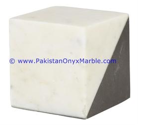 Fournisseur professionnel Pierre Naturelle marbre cubes blocs noir blanc fossile teck zébré beige marbre presse-papiers en pierre naturelle - Product Image 4