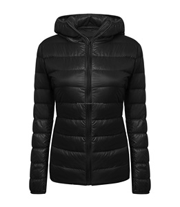 Abrigo ligero con capucha para niña, ropa de abrigo, chaqueta de plumas acolchada/chaqueta de burbujas - Product Image 4