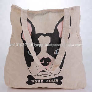 Bolsa de mano con cordón de lona de algodón informal con logotipo personalizado elegante bolsa de playa de nailon Impresión de moda regalos de compras reutilizables - Product Image 3