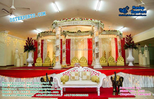 เสาคริสตัลไฟเบอร์สำหรับงานแต่งงานแบบฮินดู ดีไซน์ใหม่ ชุดเสาคริสตัลไฟเบอร์สำหรับงานแต่งงาน ผู้ผลิตจากสหรัฐอเมริกา - Product Image 4