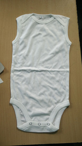 Achats en ligne sans manches personnalisé plaine bébé barboteuse body oem coton bio infantile barboteuse bambou bio pima coton inde - Product Image 4