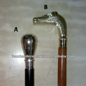 Bastón de madera hecho a mano para caminar con caballo de latón y bola, manijas para caminar, canes de madera con caballo de latón y mango de bola - Product Image 2