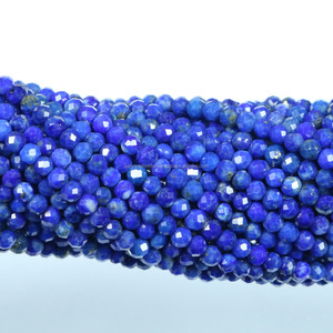 ซันไรซ์ จิวเวลรี่ส์ ลูกปัดลาพิส ลาซูลี ทรงรอนเดลล์เหลี่ยมเพชร ขนาด 2 มม. คุณภาพ AAA ตัดแบบอิสราเอล ความยาว 13 นิ้ว จำหน่ายแบบเป็นม้วน สำหรับทำเครื่องประดับ - Product Image 6