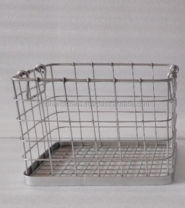 Cesta de alambre de hierro tejido con cubiertos, estilo de malla, almacenamiento de alimentos de Metal para el hogar y la cocina, frutas, verduras, lavandería, compras, para India - Product Image 6