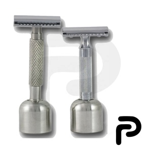 High Quality Chrome <b>Silver</b> Stainless Steel Polished Finish Men's Shaving Razor Stand Premium Quality - Product Image 5
