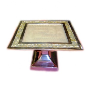 Cake Stand Wedding Metal Silver Cake Stand for Home and Wedding <b>Party</b> Serving Plate Stand for <b>Tea</b> <b>Party</b> Serving Platter - Product Image 1
