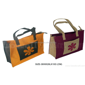 Factory Wholesale Eco Friendly Reusable Custom Rope Handle Cotton Canvas Large (>50cm) Beach Tote <b>Bag</b> From Delhi - Product Image 3