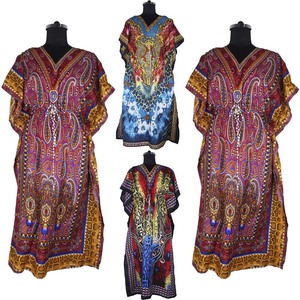 Nouveaux modèles maroc long caftan 2025 main bloc imprimé robe abordable africain traditionnel Dashiki caftan fabuleux femmes - Product Image 1