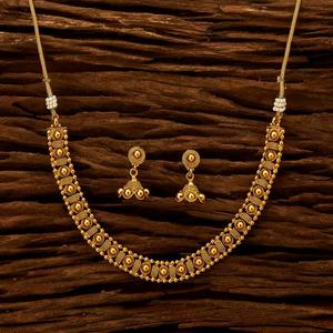 Delicate Gold Plated <b>Jewellery</b> & Necklace Set Wholesalers in Mumbai, Delhi, Chennai & Jaipur, Wholesale <b>Fashion</b> Jewelry - 15654 - Product Image 2