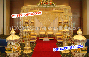 Mariage Blanc Raja Mandap Mariage Rond Fibre Mandap Personnalisé Dernière Fibre Mariage Mandapam Décorations Canada EAU Londres Vente - Product Image 4