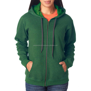 Sudadera con capucha verde elegante para mujer, ropa de calle transpirable con capucha de moda para invierno de talla grande - Product Image 2