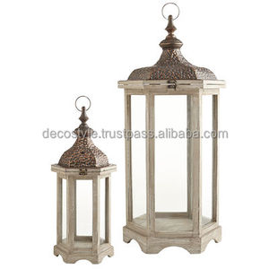 Lanterne à bougie en laiton avec poignée en corde - Product Image 4