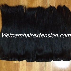 Extensions de cheveux humains vierges Remy du Vietnam, 100% cheveux bruts, double trame machine - Product Image 1