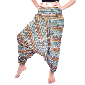 Despojado impreso bajo de pantalones y pantalones mono estilo bohemio - Product Image 6