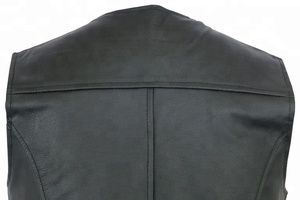 Chaleco de Cuero para Motocicleta para Hombre, Más Vendido, Largo, Resistente al Viento, Transpirable, Ecológico, Talla Grande, Cuello Alto - Product Image 5