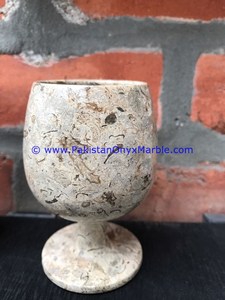 Copas de vino de mármol fósil de forma redonda ampliamente variada para uso decorativo - Product Image 4