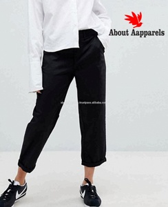 Nouvelle arrivée Pantalon cargo en sergé respirant 100 coton naturel bon marché pour femmes - Product Image 4