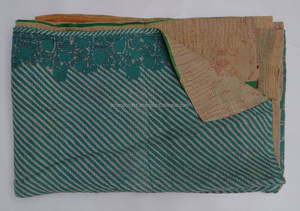 100% Cotton Textile Product For Hotel Kantha <b>Quilted</b> Fabric Wholesale <b>Bedspread</b> - Product Image 5