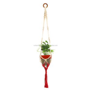 Moderno colgador de macramé para plantas, colgadores de cuerda para plantas, colgador de 4 patas al mejor precio. - Product Image 3